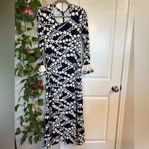 Vintage 1960’s navy and white maxi dress